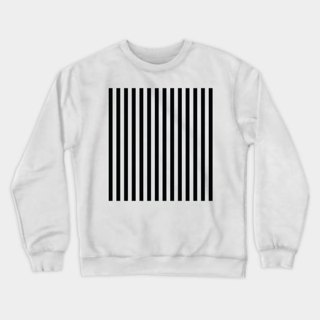 Black vertical stripes Crewneck Sweatshirt by burrotees